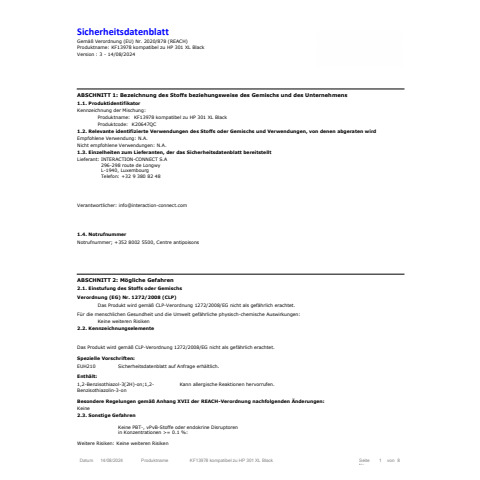 Cartuccia Q-Connect rigenerata HP 301XL - 20 ml nero - KF13978